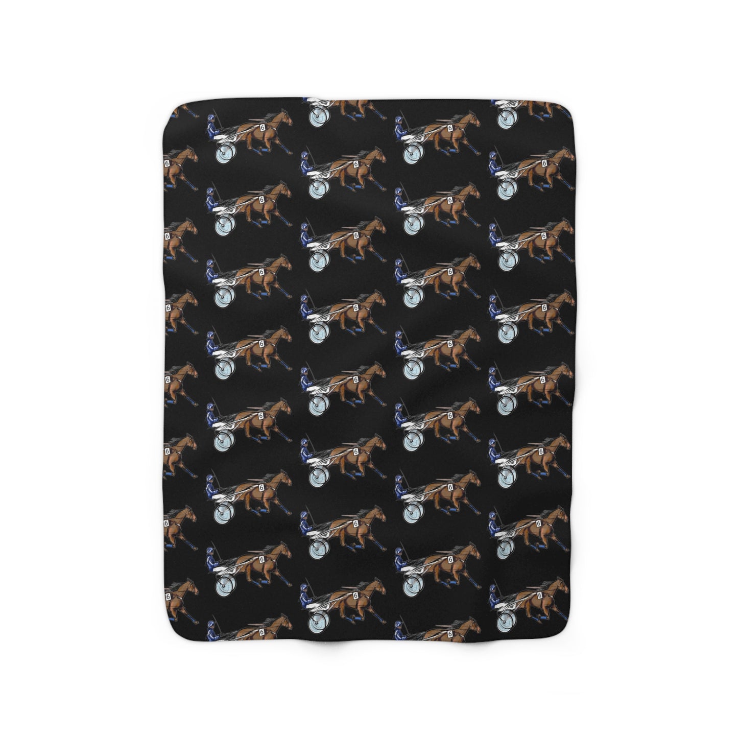 Harness Racing. Standardbred. Sulky Racing. Sherpa Fleece Blanket