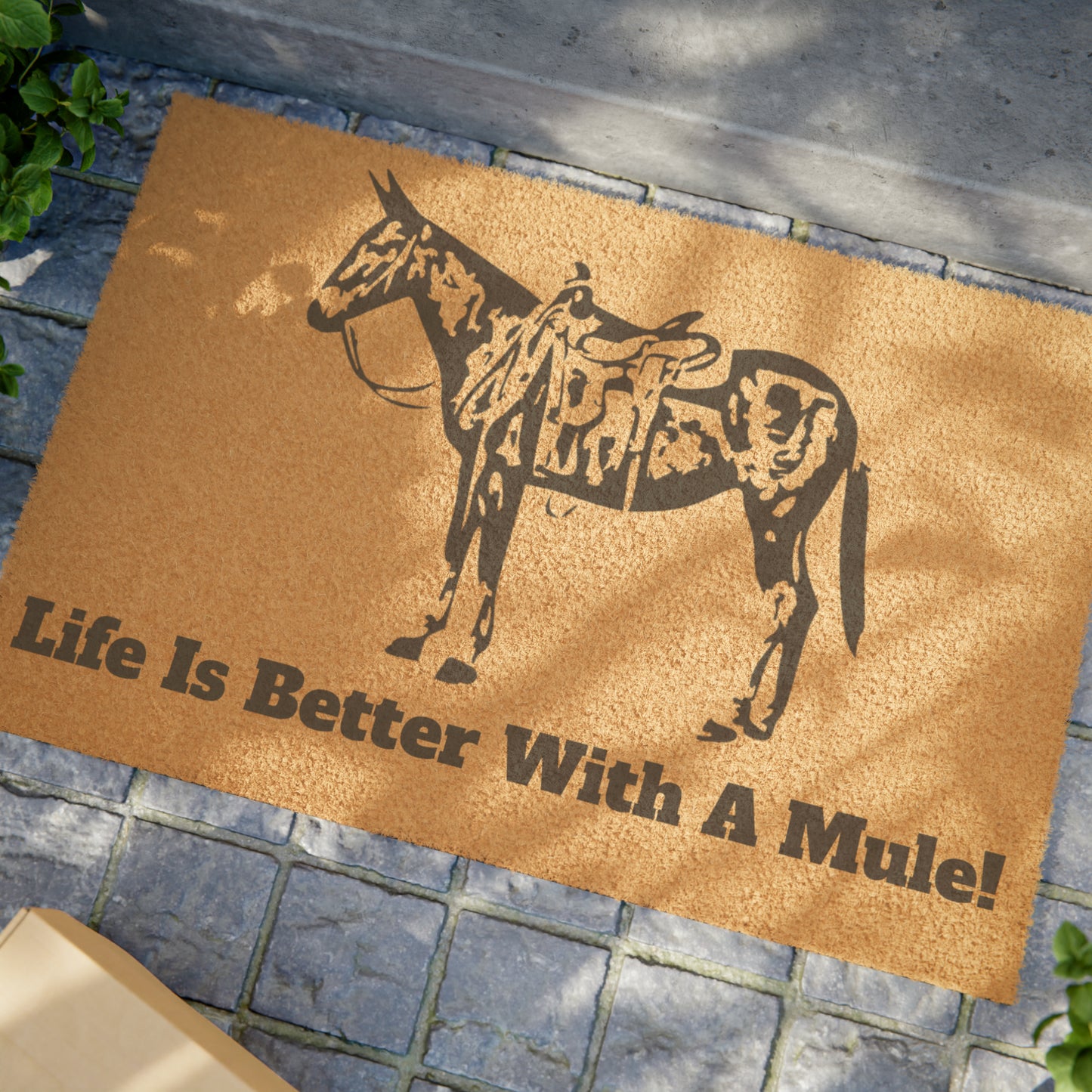 Life Is Better With A Mule Doormat. Mule Rider. Mule Gift. Mule Home. Mule Present. Mule Life