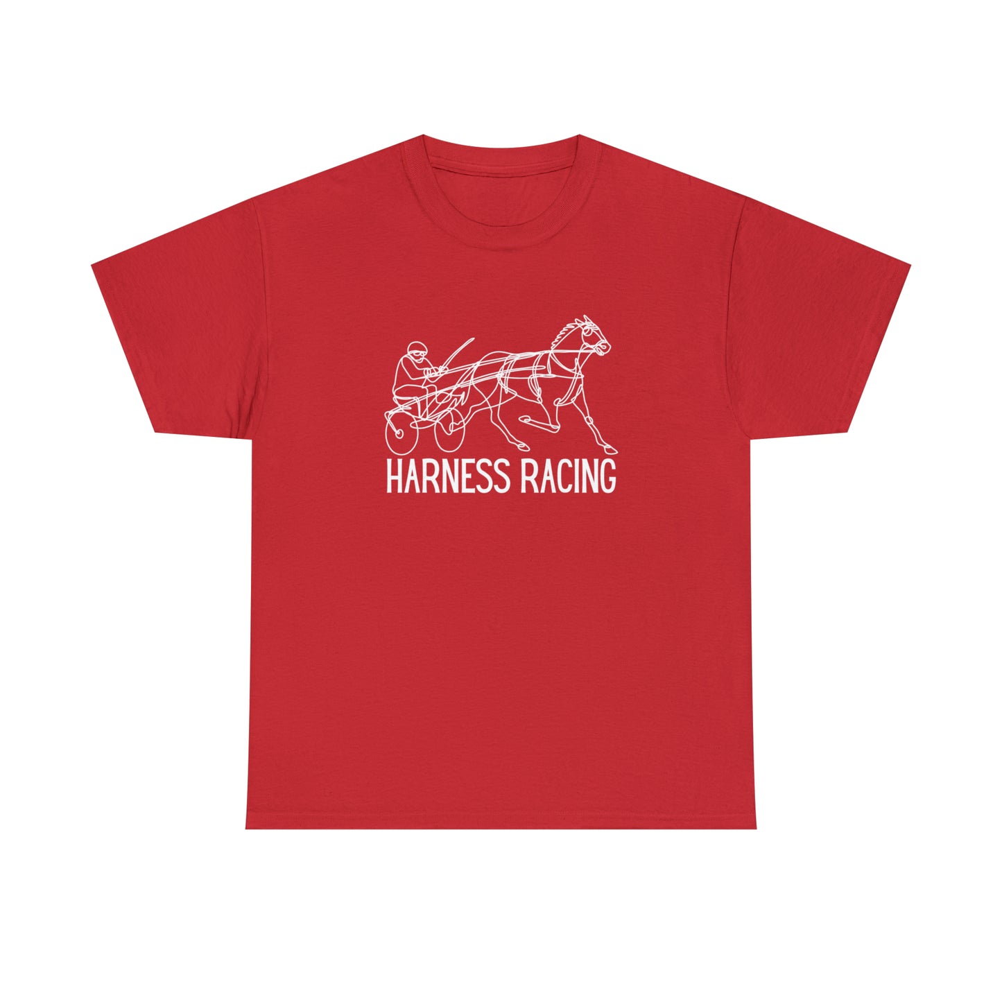 Harness Racing. Standardbred Horse. Sulky Horse. Unisex Heavy Cotton Tee