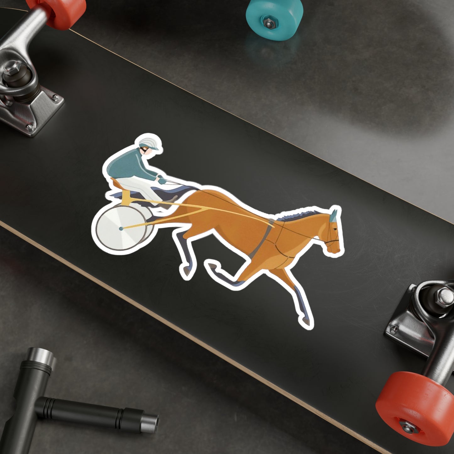 Standardbred. Harness Racing. Sulky. Horse Racing. Kiss-Cut Vinyl Decals