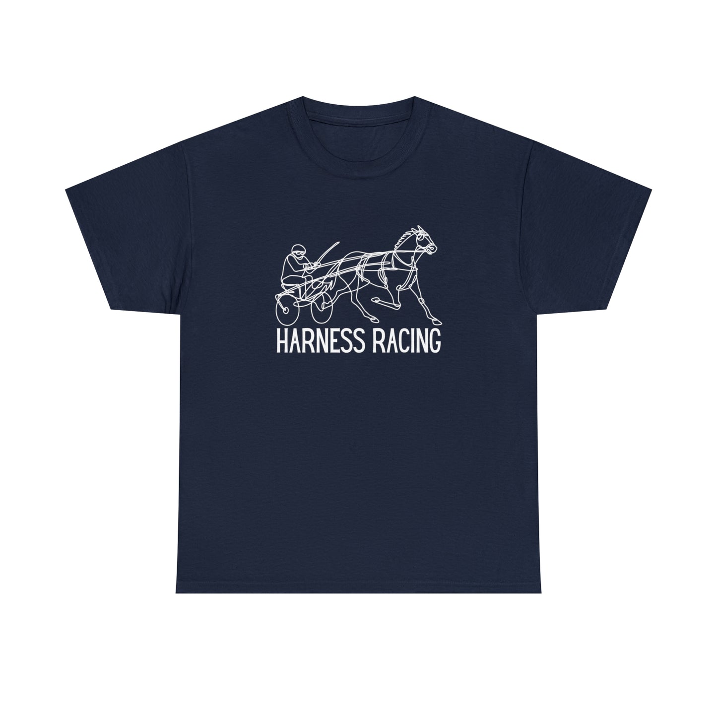 Harness Racing. Standardbred Horse. Sulky Horse. Unisex Heavy Cotton Tee