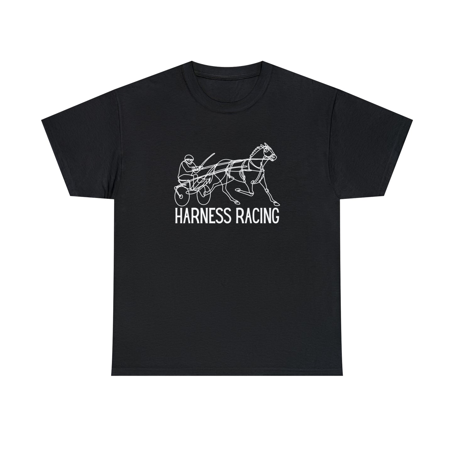 Harness Racing. Standardbred Horse. Sulky Horse. Unisex Heavy Cotton Tee