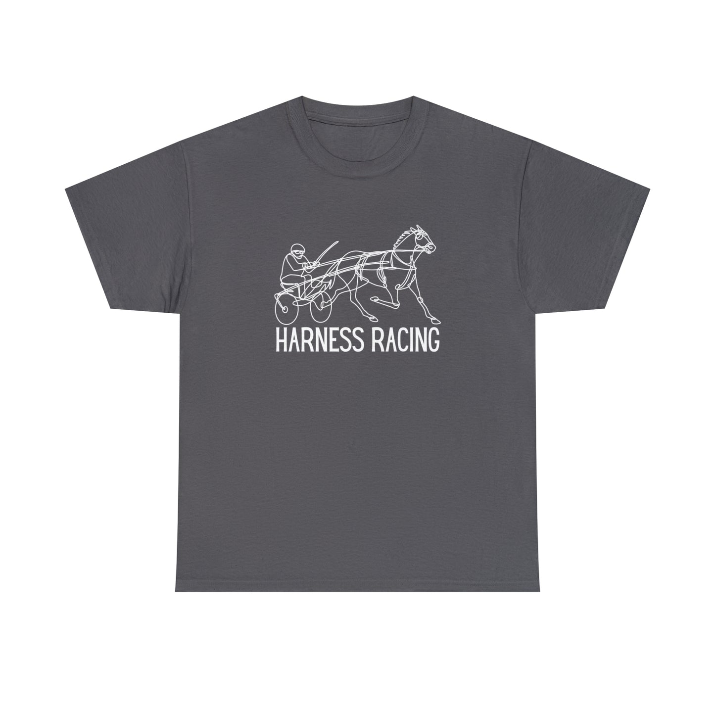 Harness Racing. Standardbred Horse. Sulky Horse. Unisex Heavy Cotton Tee