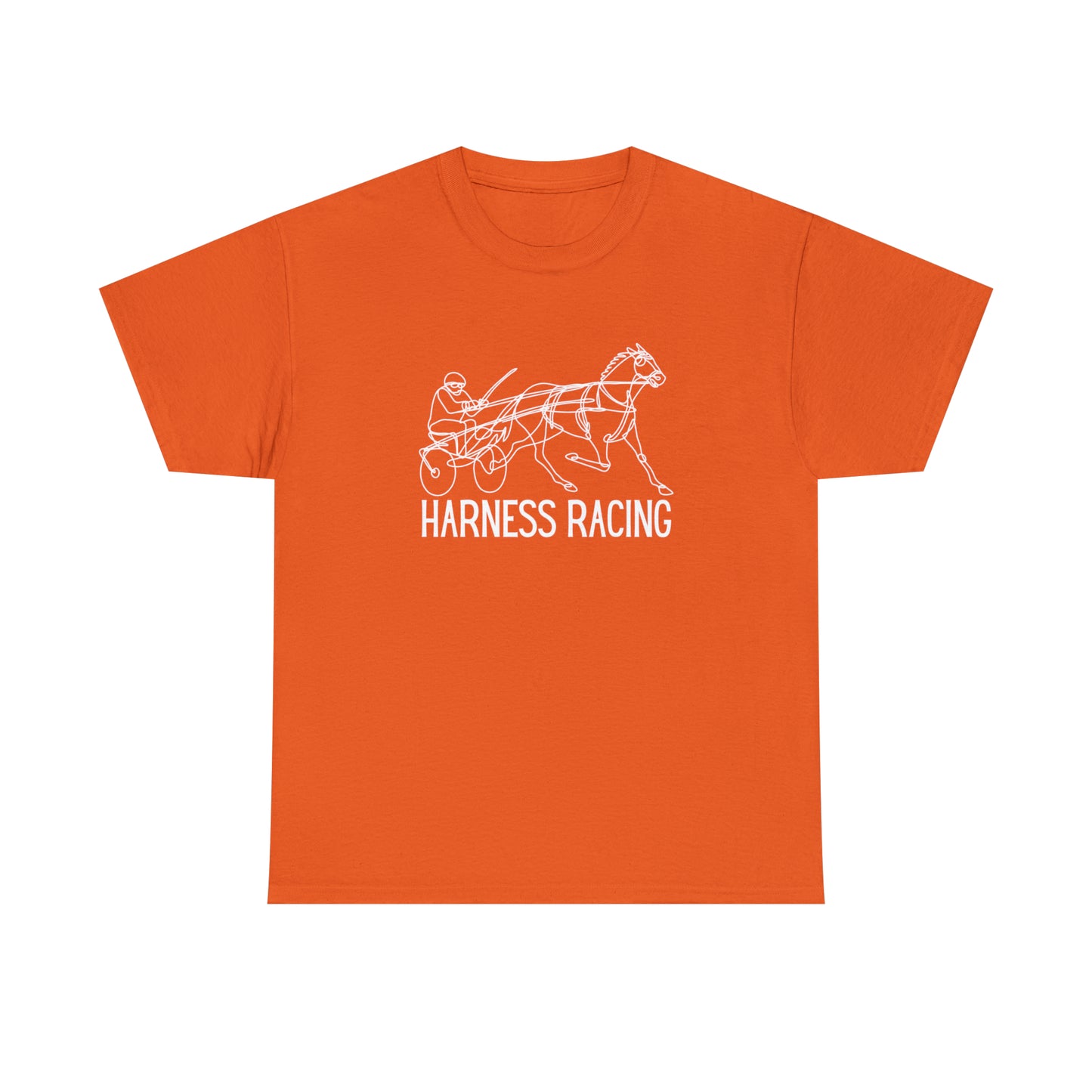 Harness Racing. Standardbred Horse. Sulky Horse. Unisex Heavy Cotton Tee