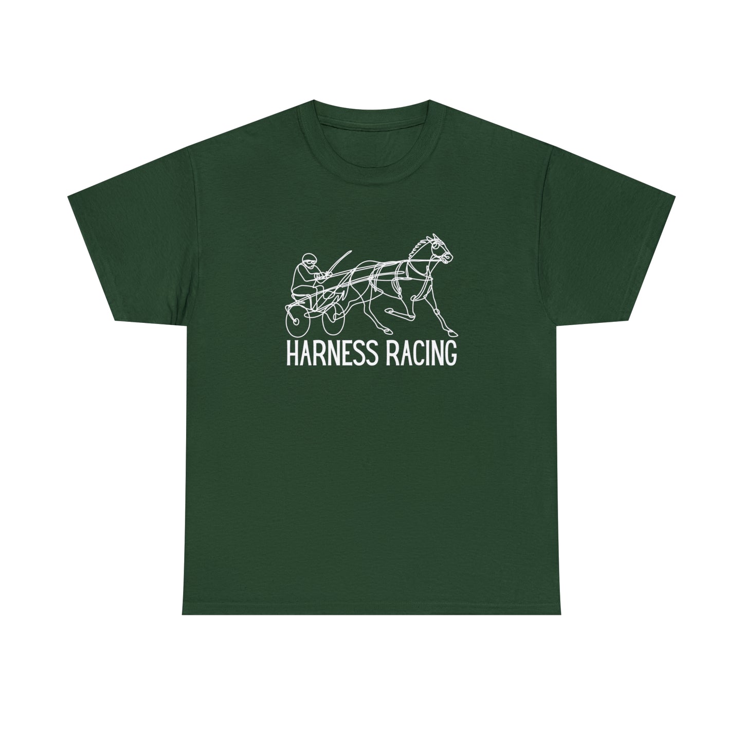 Harness Racing. Standardbred Horse. Sulky Horse. Unisex Heavy Cotton Tee