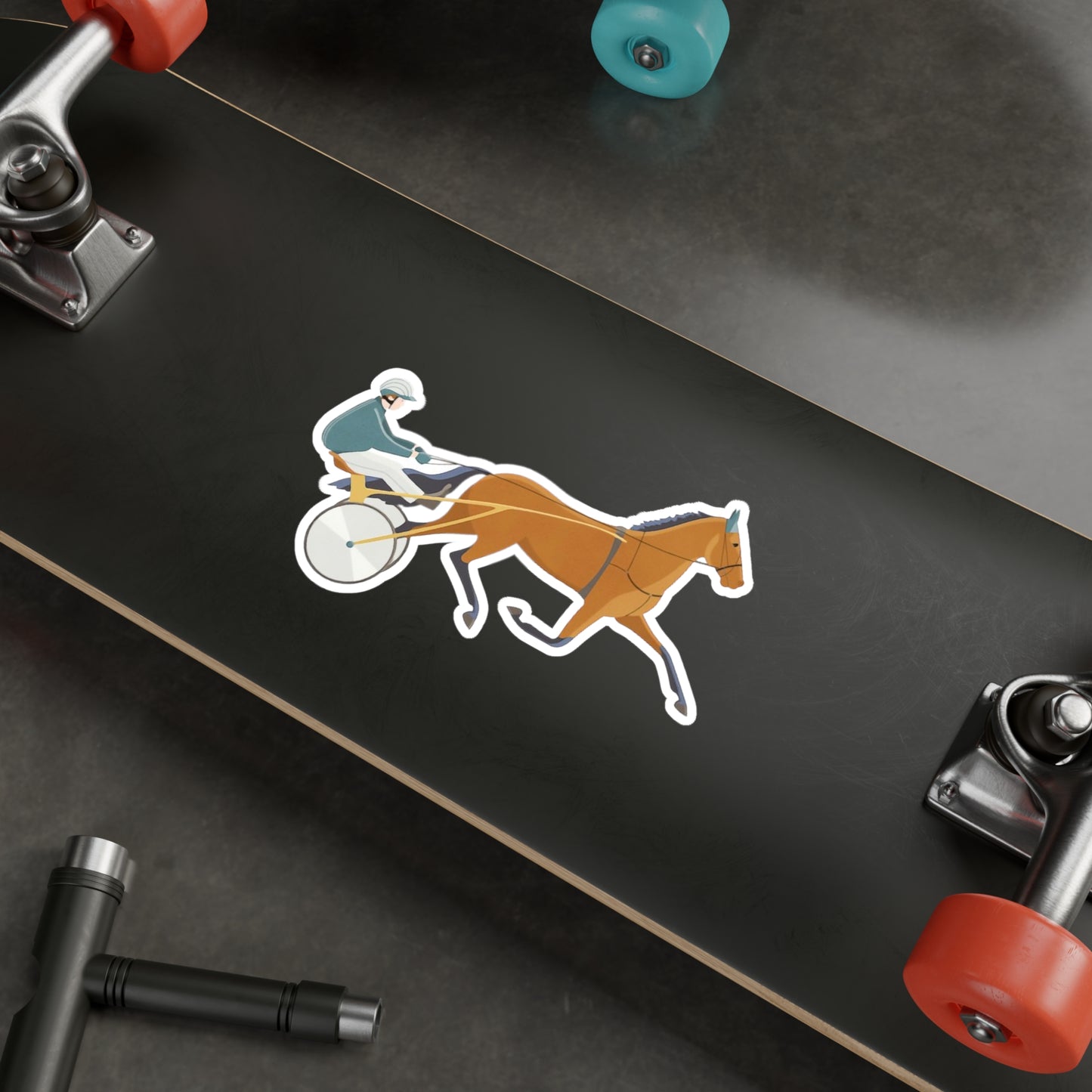 Standardbred. Harness Racing. Sulky. Horse Racing. Kiss-Cut Vinyl Decals