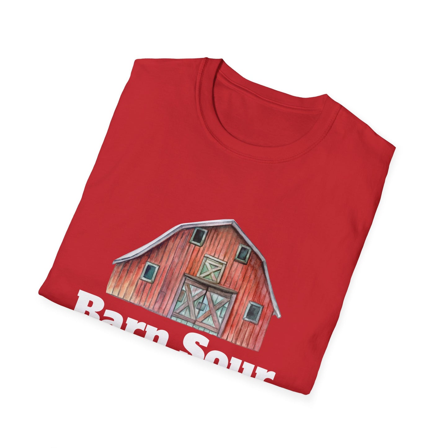 Barn Sour Unisex Softstyle T-Shirt. Horse Riding. Horse Rider. Stables.