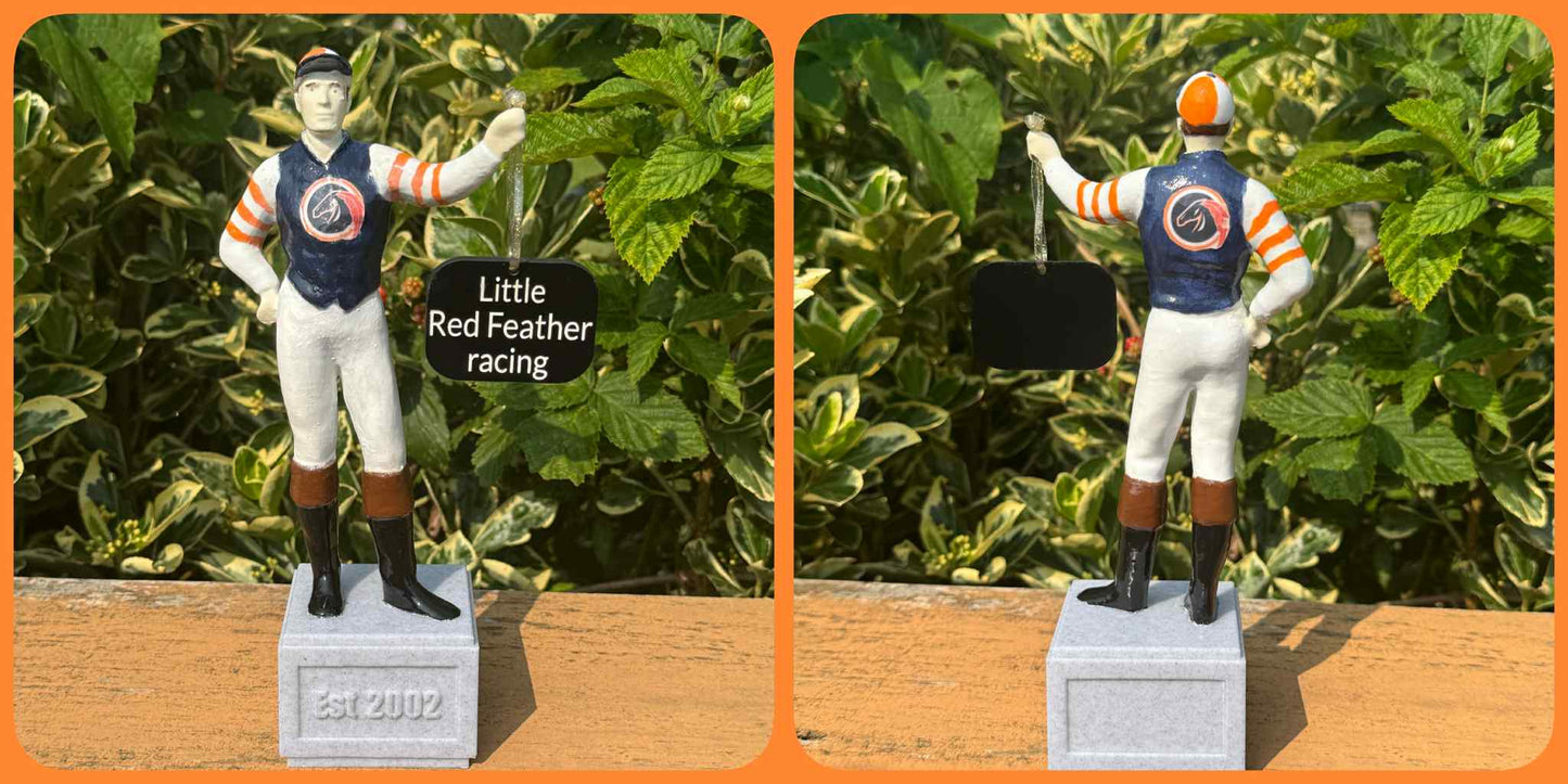 Custom Painted Lawn Jockey - Jockey Statue - Equestrian Home Decor