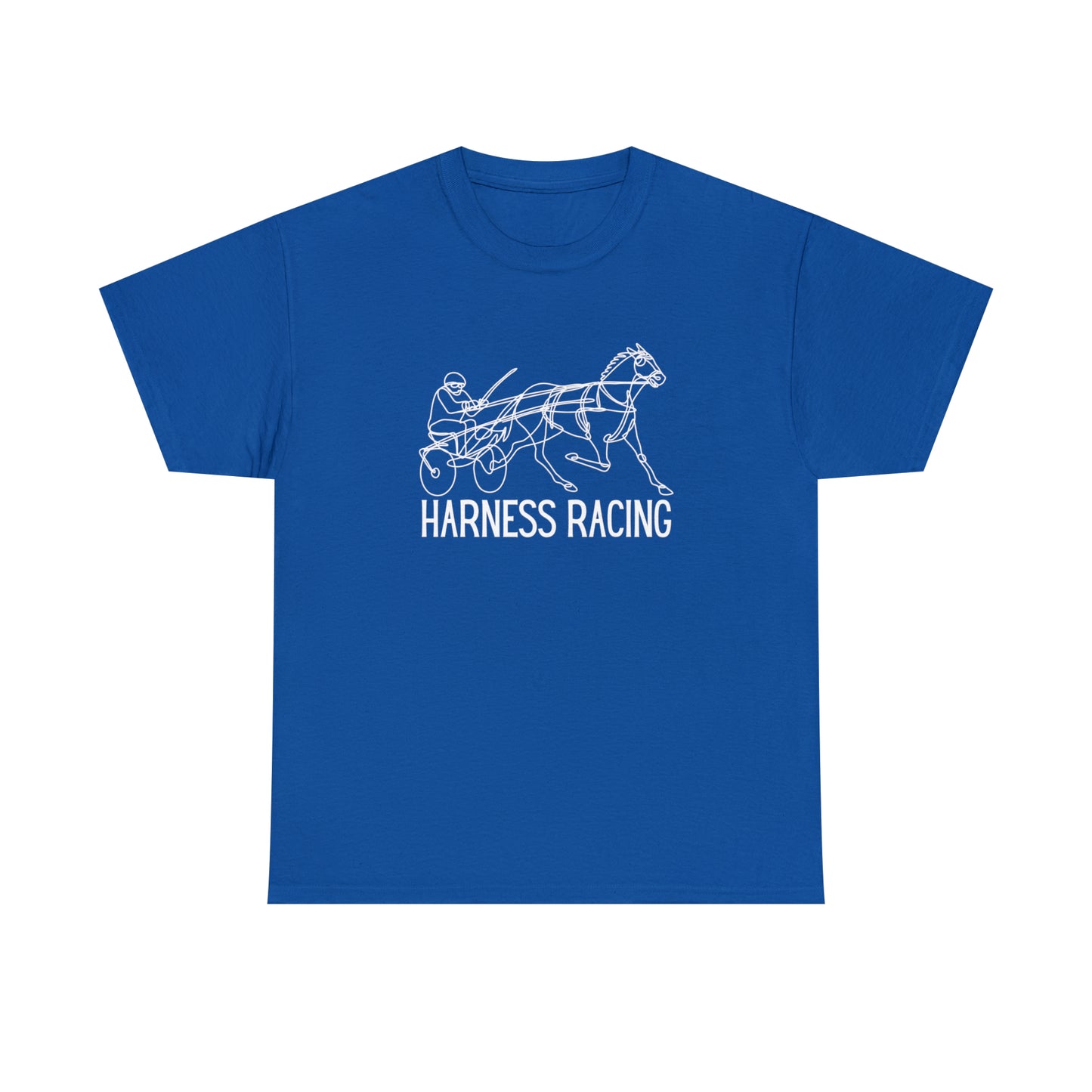 Harness Racing. Standardbred Horse. Sulky Horse. Unisex Heavy Cotton Tee