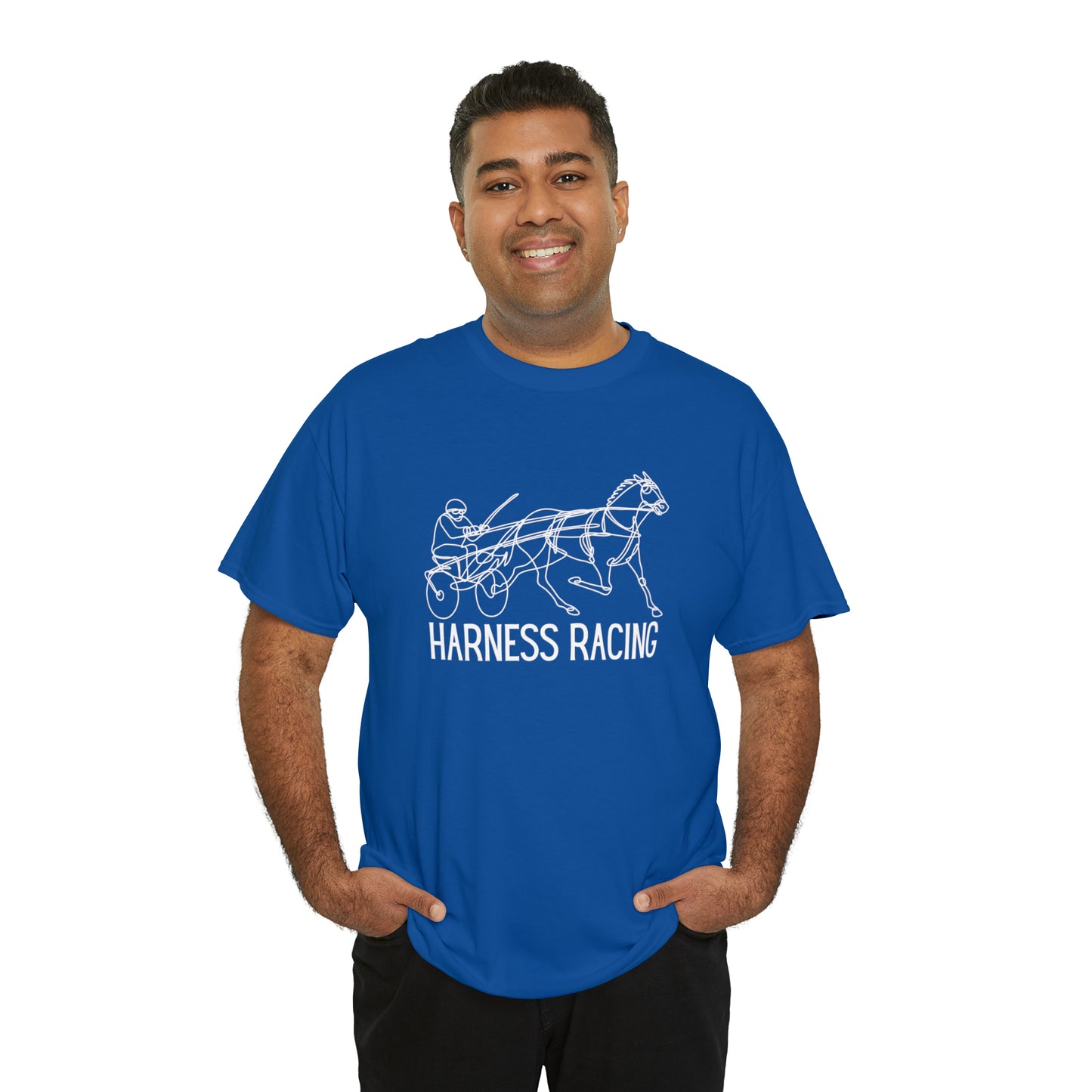Harness Racing. Standardbred Horse. Sulky Horse. Unisex Heavy Cotton Tee