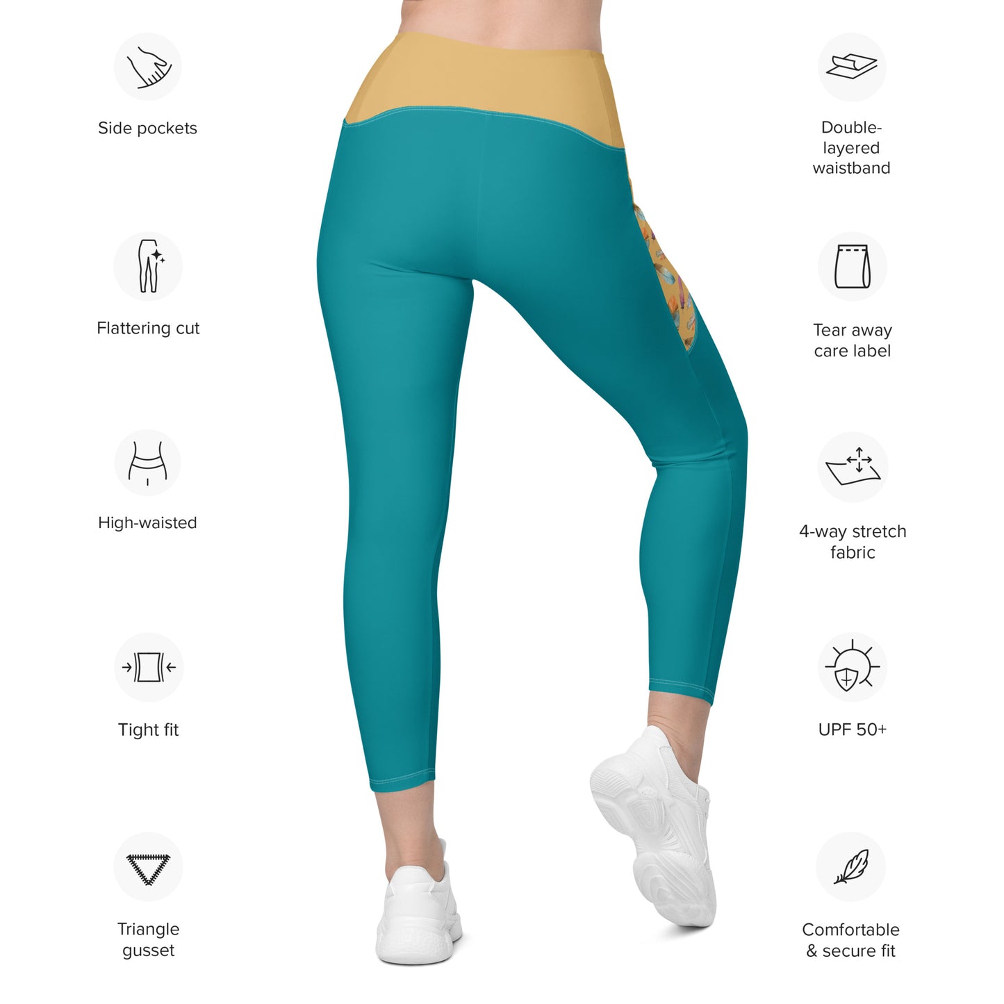 Feather Horse Riding Tights with pockets