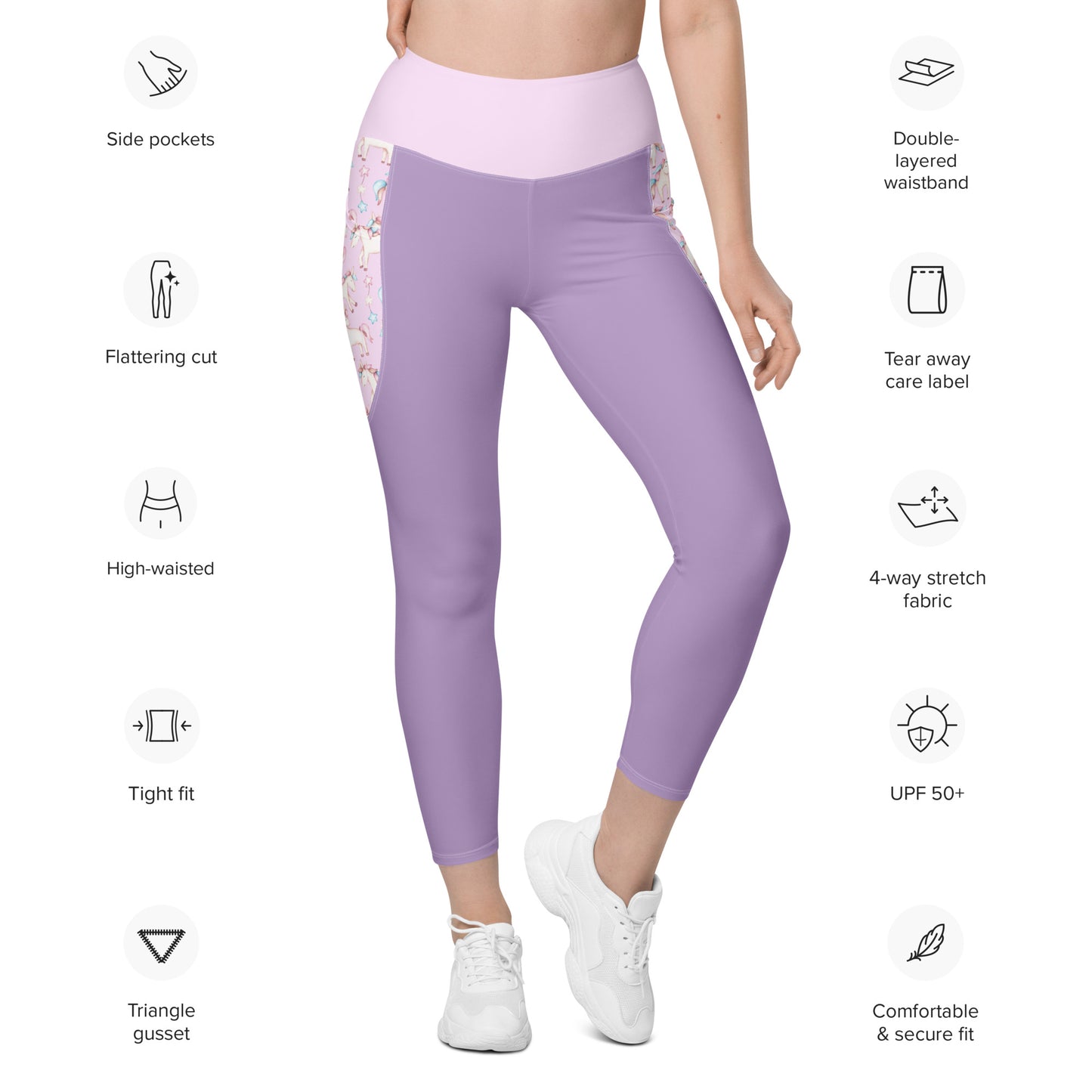 Unicorn Horse Riding Tights with pockets