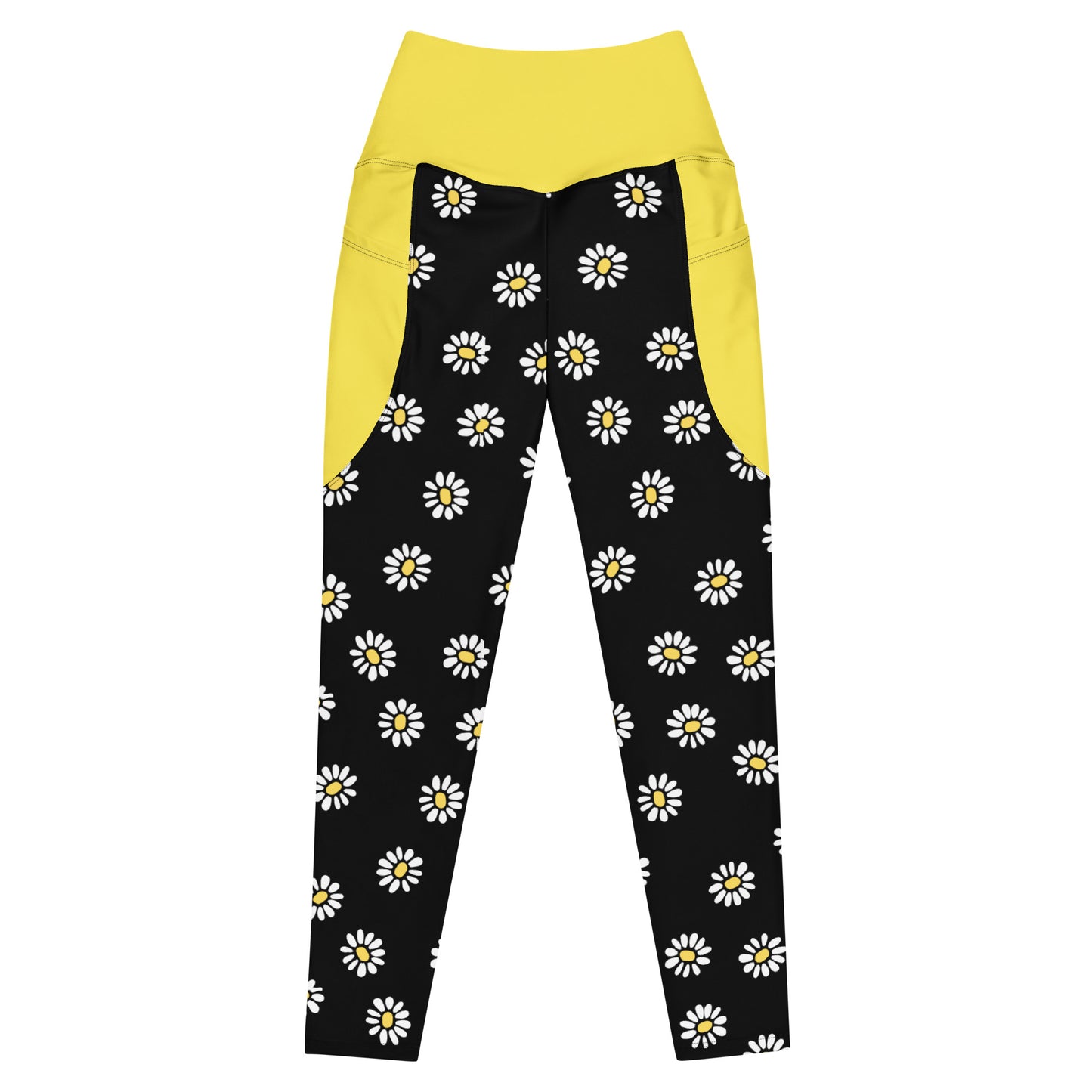 Daisy Flowers Riding Tights with pockets