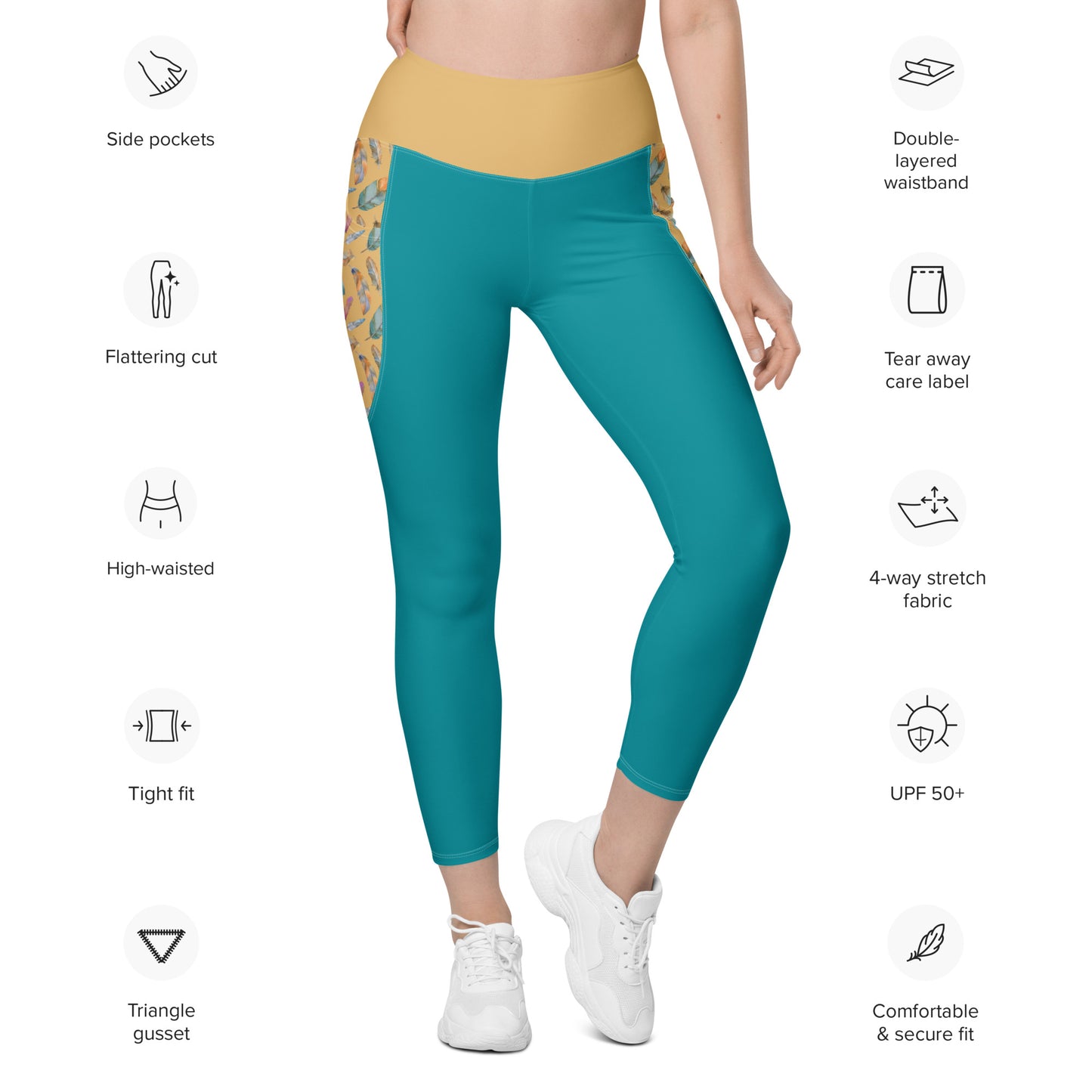 Feather Horse Riding Tights with pockets