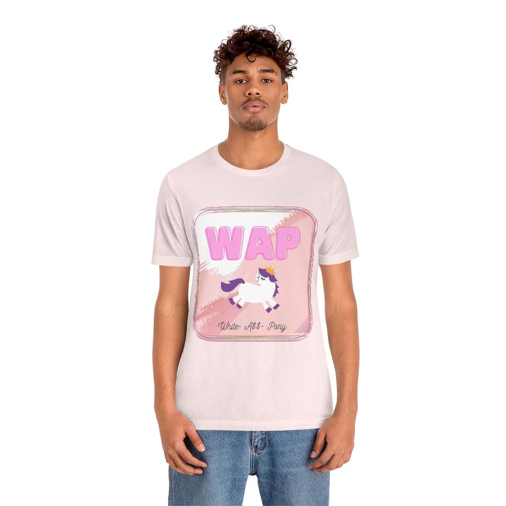 WAP- White Pony horse T-shirt. Unisex Jersey Short Sleeve Tee