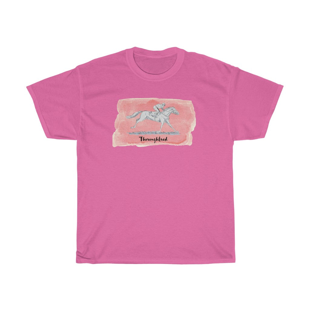 Vintage OTTB, Thoroughbred Racing Horse T-Shirt. Unisex Heavy Cotton Tee