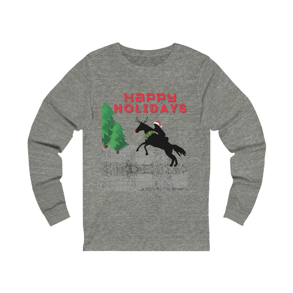 Happy Holidays Endurance Rider. Endurance Christmas Unisex Jersey Long Sleeve Tee