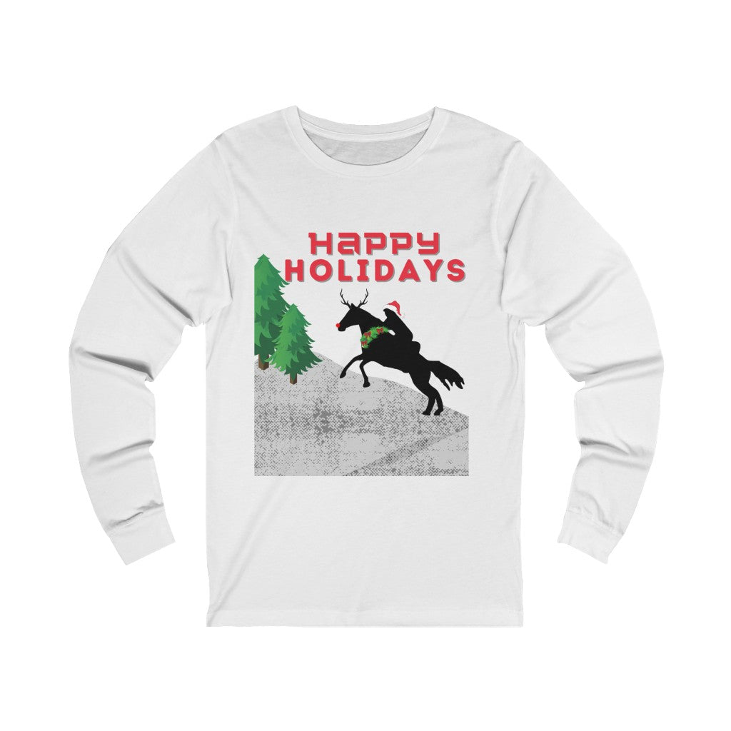 Happy Holidays Endurance Rider. Endurance Christmas Unisex Jersey Long Sleeve Tee