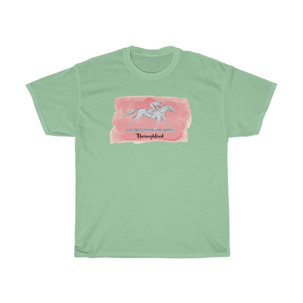 Vintage OTTB, Thoroughbred Racing Horse T-Shirt. Unisex Heavy Cotton Tee