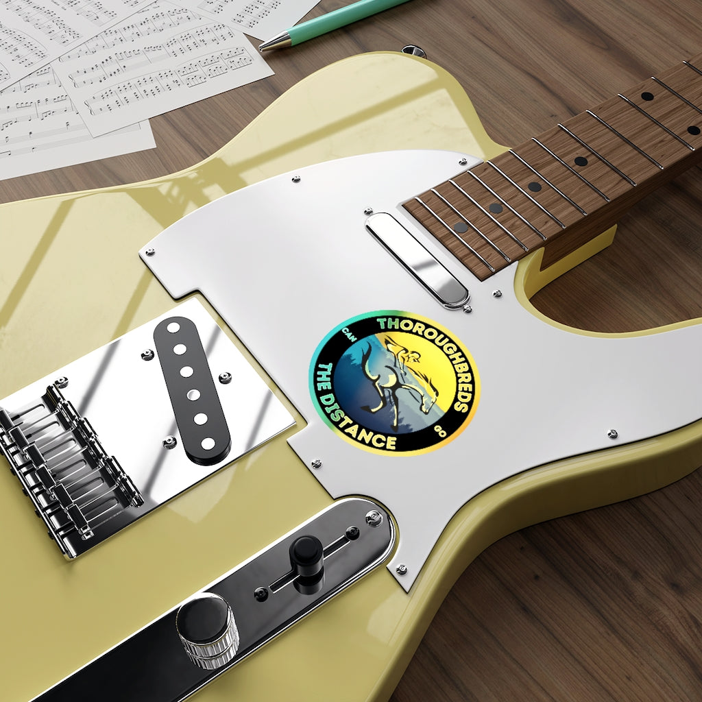 Thoroughbreds Can Go The Distance. Holographic Die-cut Stickers