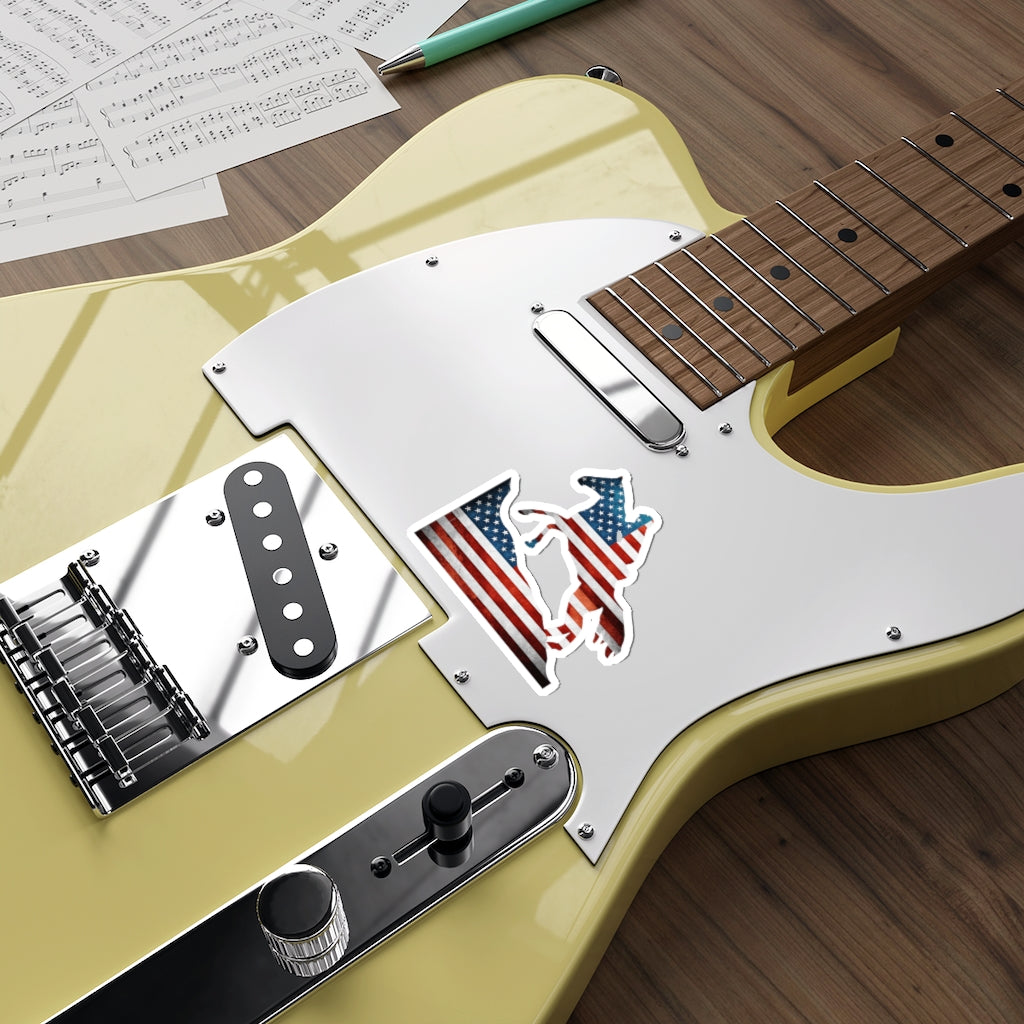 American Flag Endurance Rider Kiss Cut Stickers