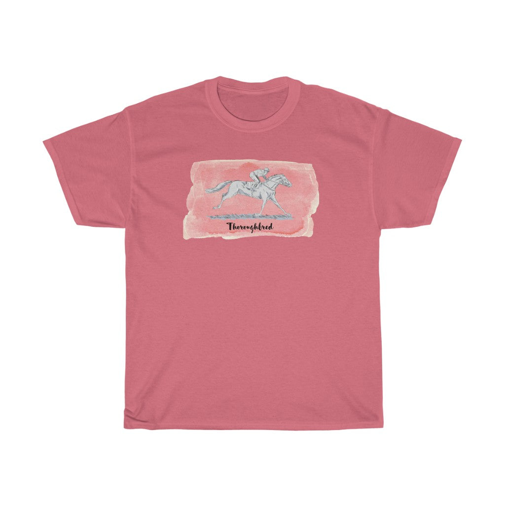Vintage OTTB, Thoroughbred Racing Horse T-Shirt. Unisex Heavy Cotton Tee