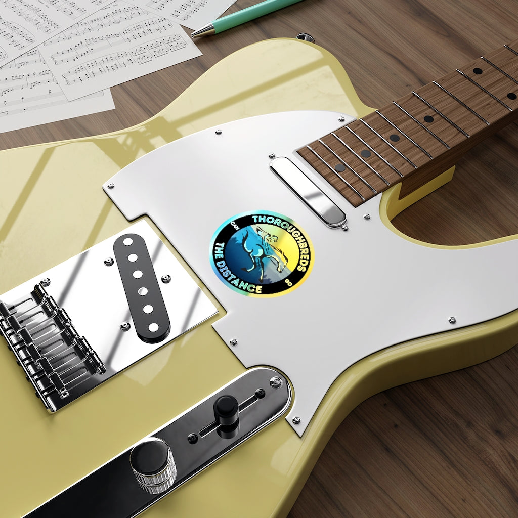Thoroughbreds Can Go The Distance. Holographic Die-cut Stickers