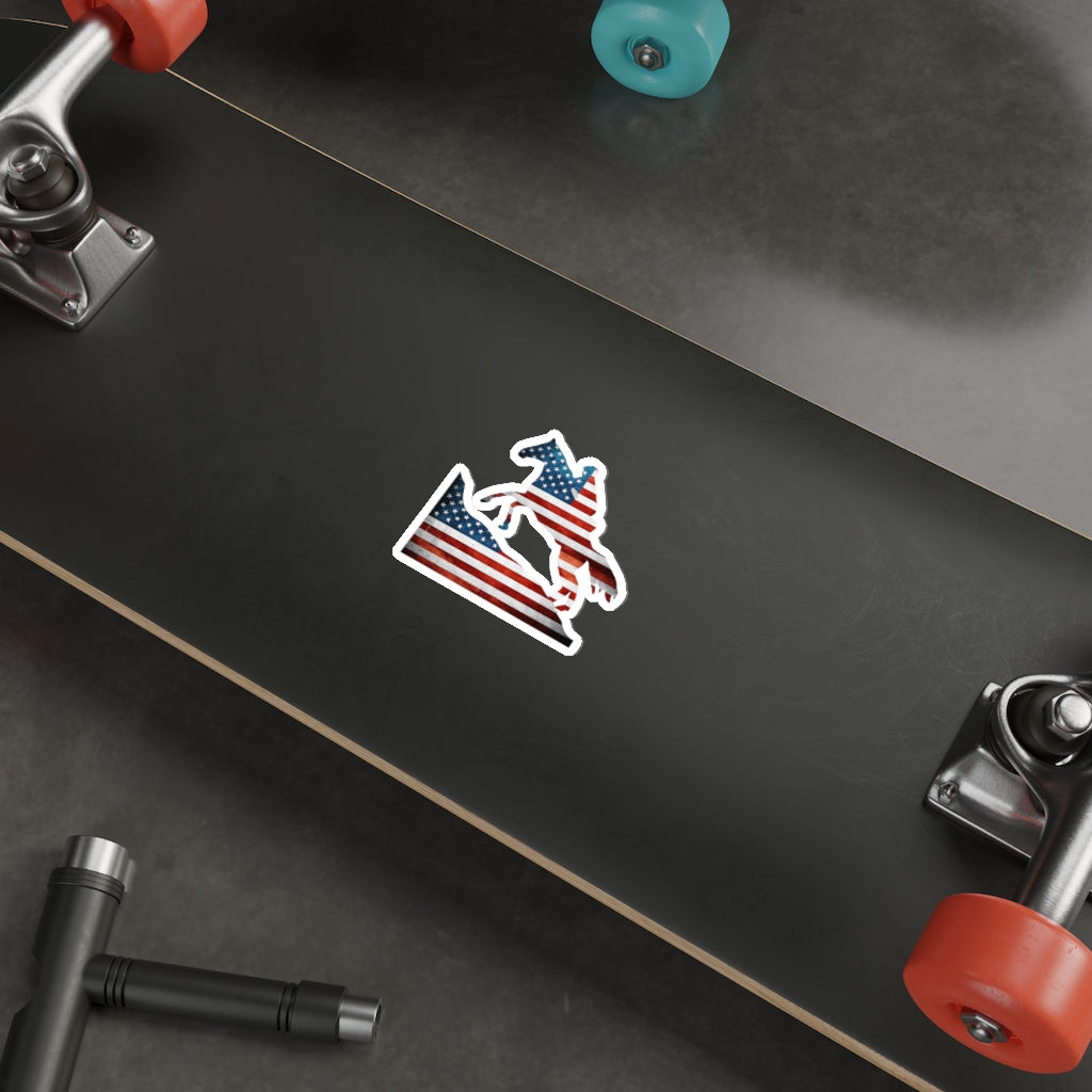 American Flag Endurance Rider Kiss Cut Stickers