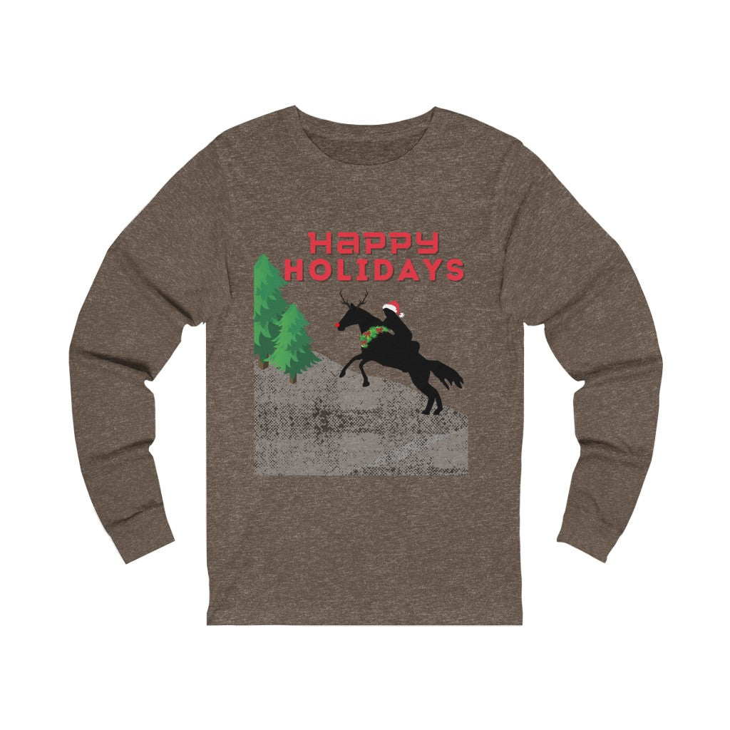 Happy Holidays Endurance Rider. Endurance Christmas Unisex Jersey Long Sleeve Tee