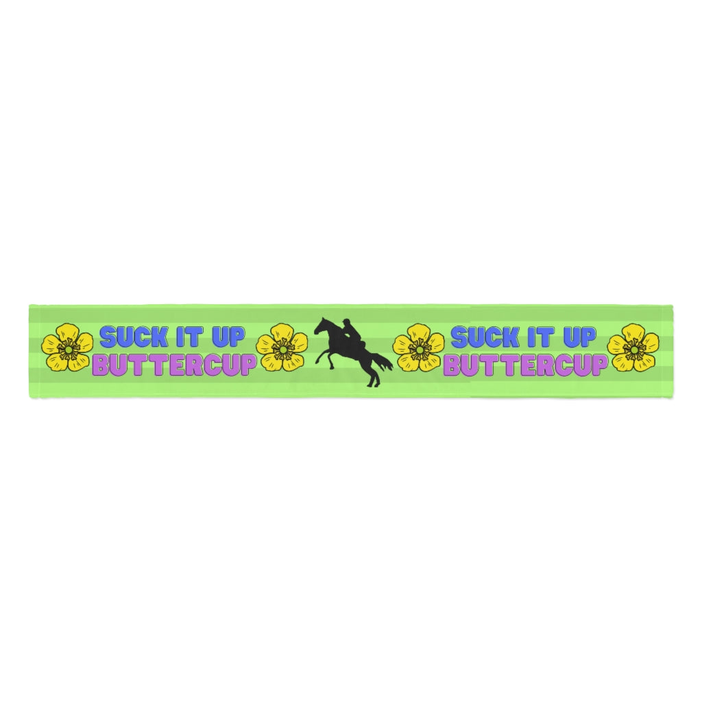 Suck It Up butter Cup Endurance rider Scarf. Green