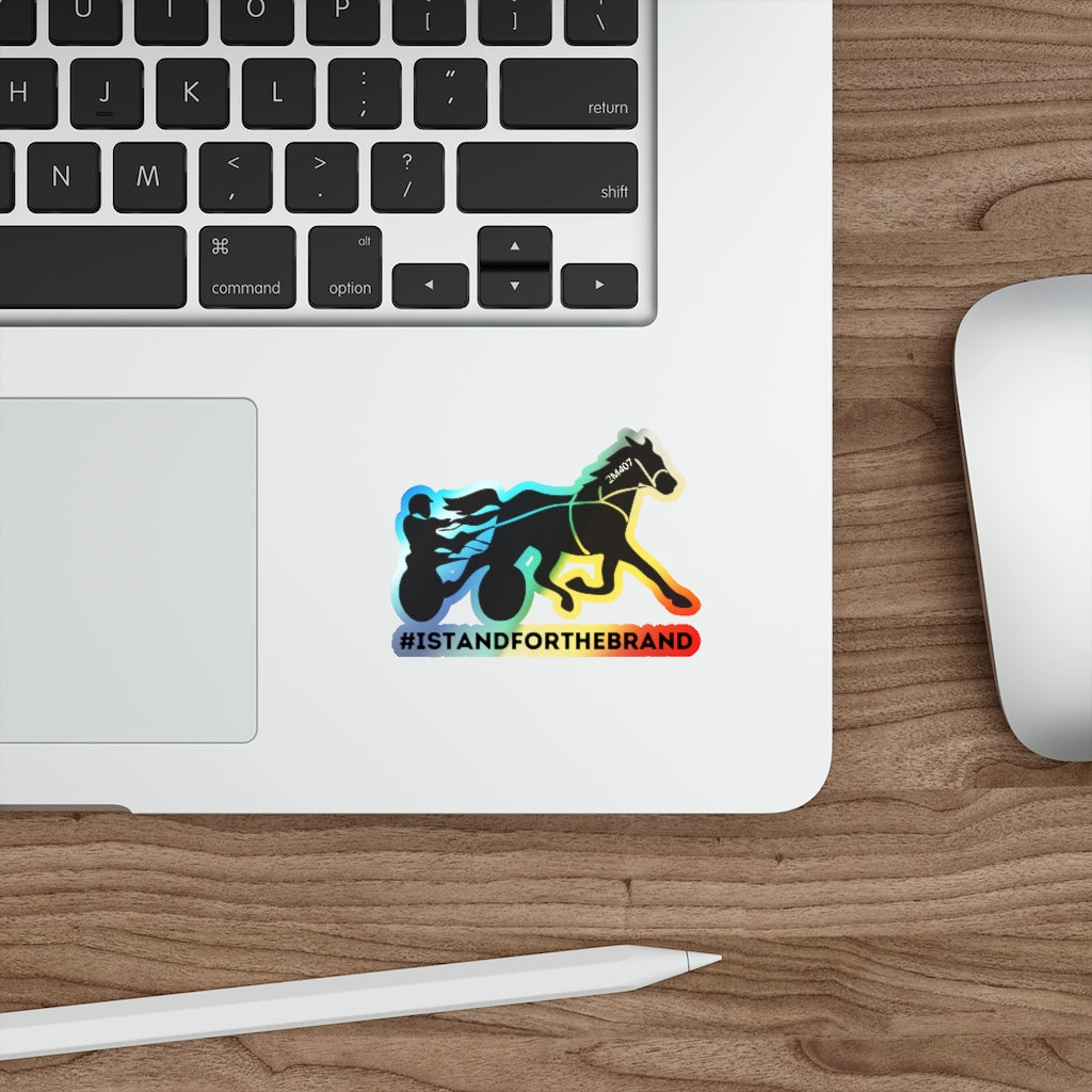 #IStandForTheBrand Harness Standardbred Holographic Die-cut Stickers