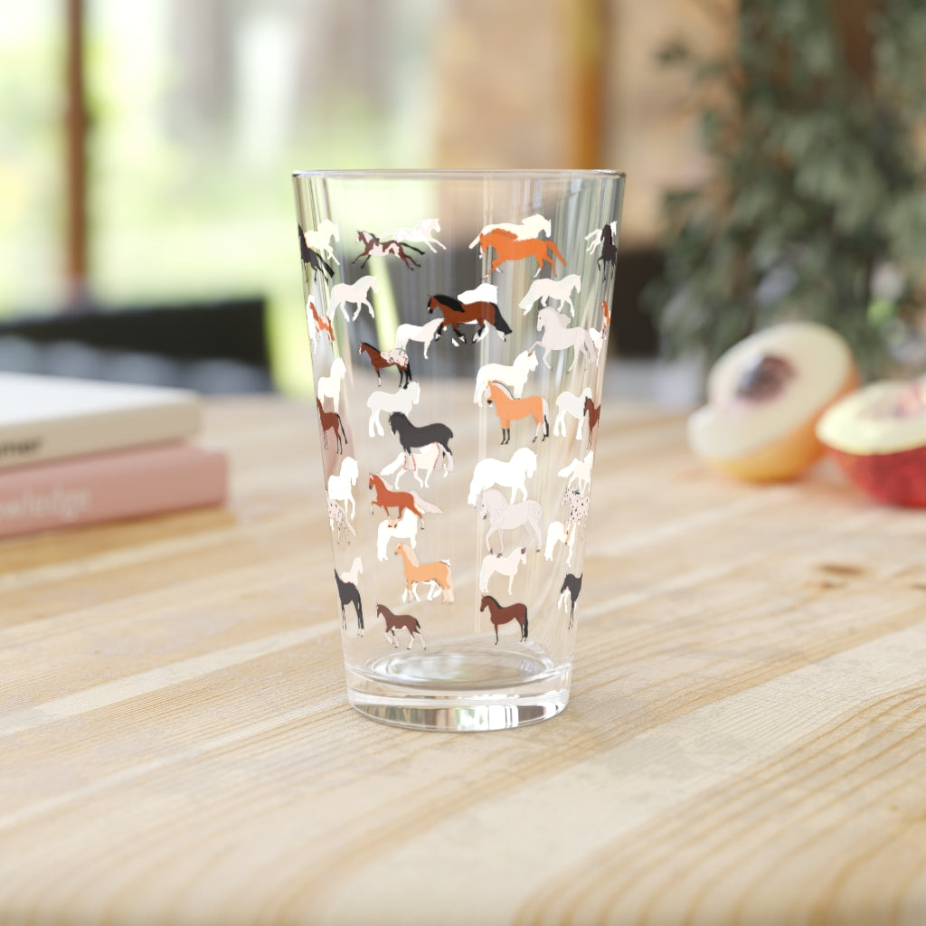 Horse Breed Pint Glass, 16oz