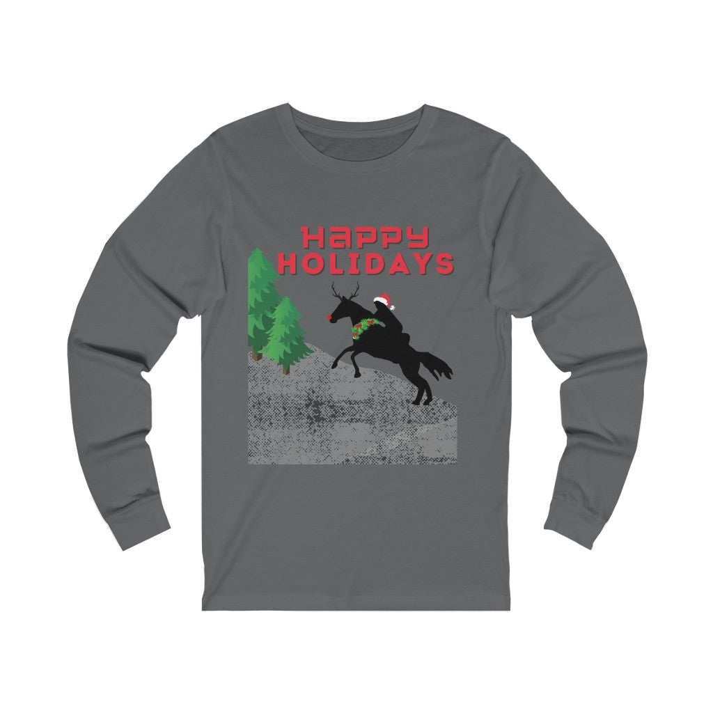 Happy Holidays Endurance Rider. Endurance Christmas Unisex Jersey Long Sleeve Tee