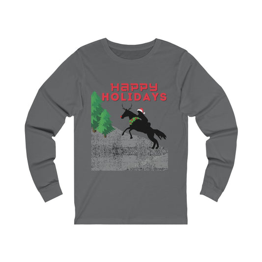 Happy Holidays Endurance Rider. Endurance Christmas Unisex Jersey Long Sleeve Tee