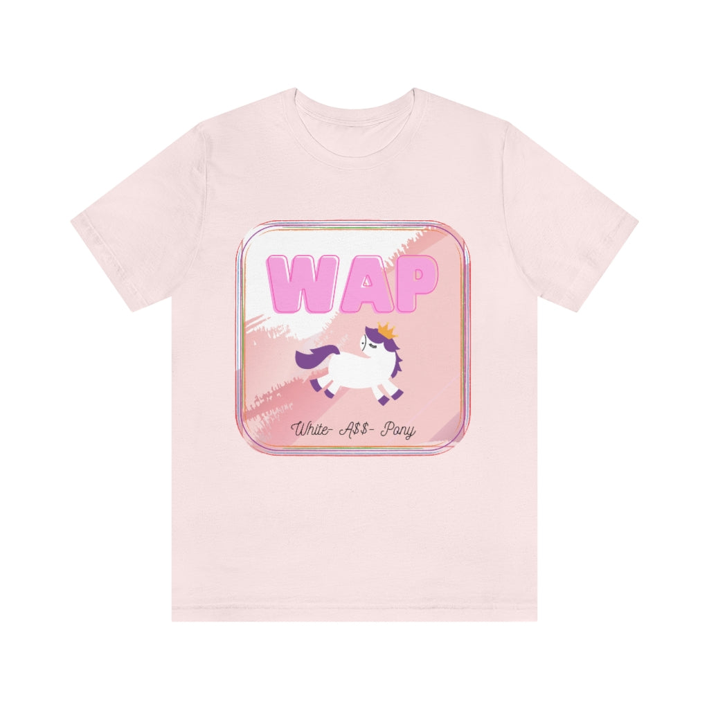 WAP- White Pony horse T-shirt. Unisex Jersey Short Sleeve Tee