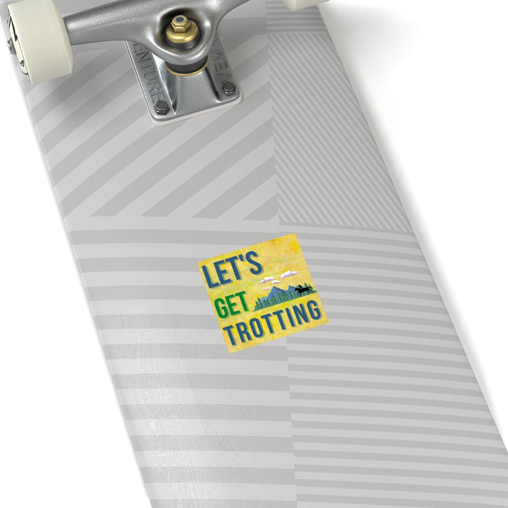 Lets Get Trotting Endurance Rider Square Stickers, Indoor\Outdoor