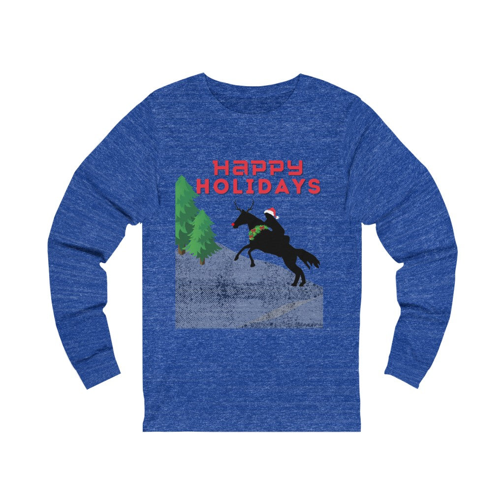 Happy Holidays Endurance Rider. Endurance Christmas Unisex Jersey Long Sleeve Tee