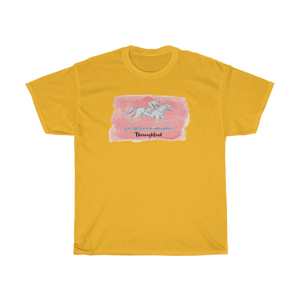 Vintage OTTB, Thoroughbred Racing Horse T-Shirt. Unisex Heavy Cotton Tee