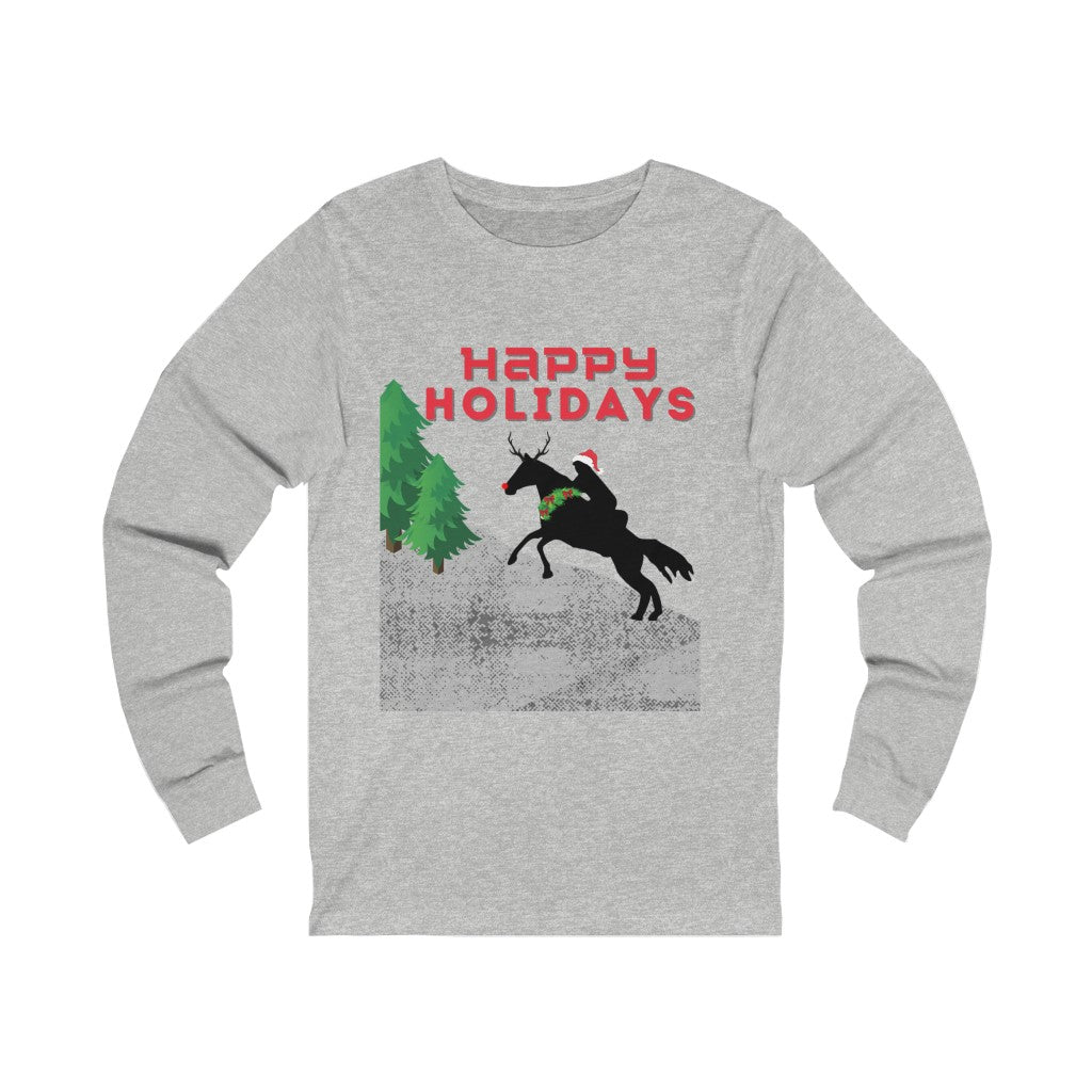 Happy Holidays Endurance Rider. Endurance Christmas Unisex Jersey Long Sleeve Tee