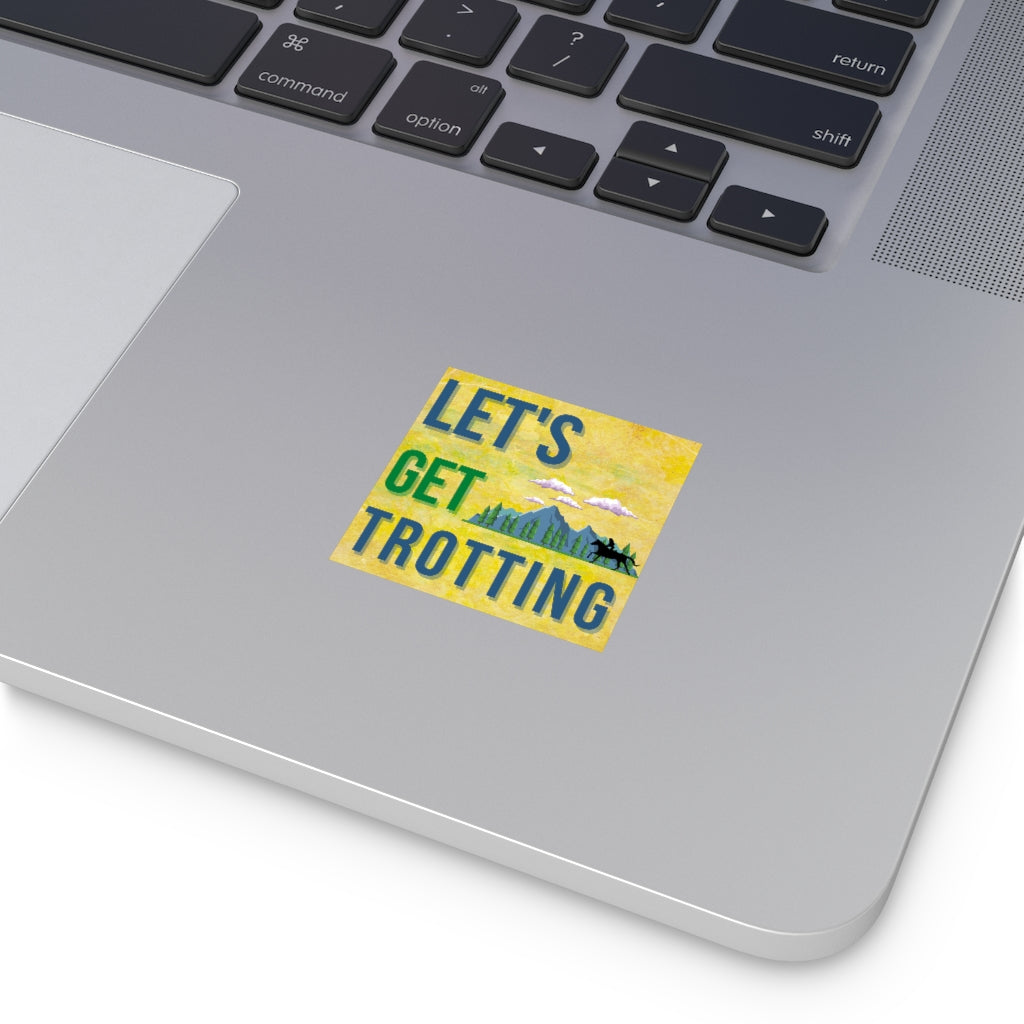 Lets Get Trotting Endurance Rider Square Stickers, Indoor\Outdoor