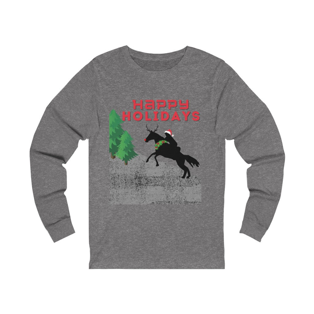 Happy Holidays Endurance Rider. Endurance Christmas Unisex Jersey Long Sleeve Tee