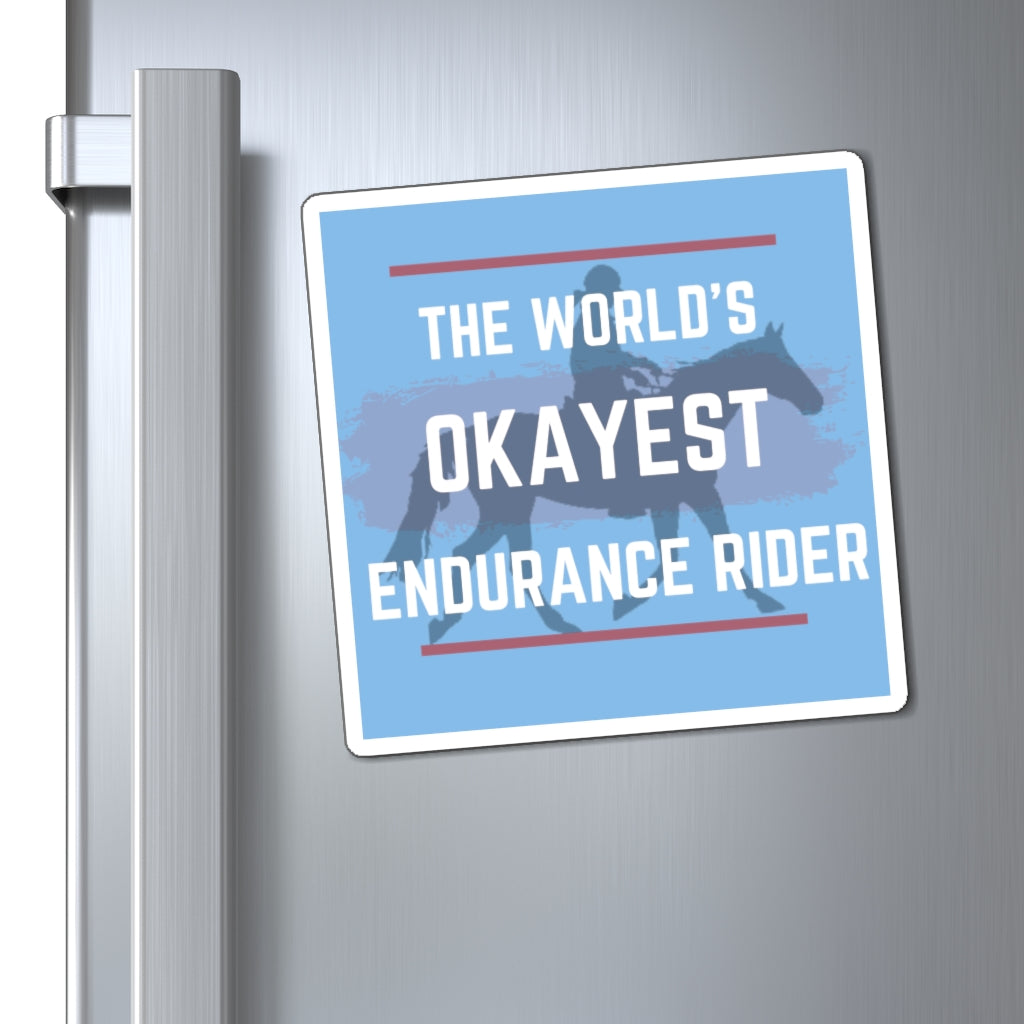 The Worlds Okayest Endurance Rider 6X6 Magnets
