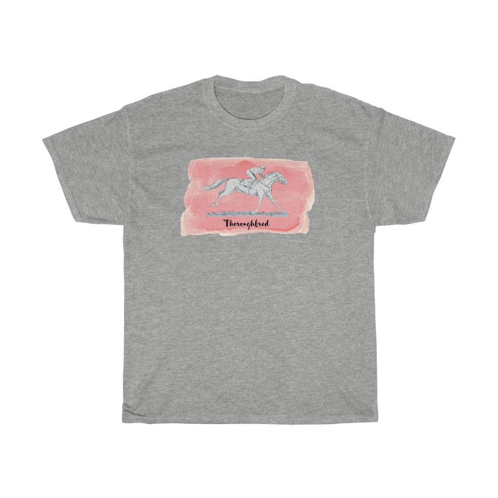 Vintage OTTB, Thoroughbred Racing Horse T-Shirt. Unisex Heavy Cotton Tee