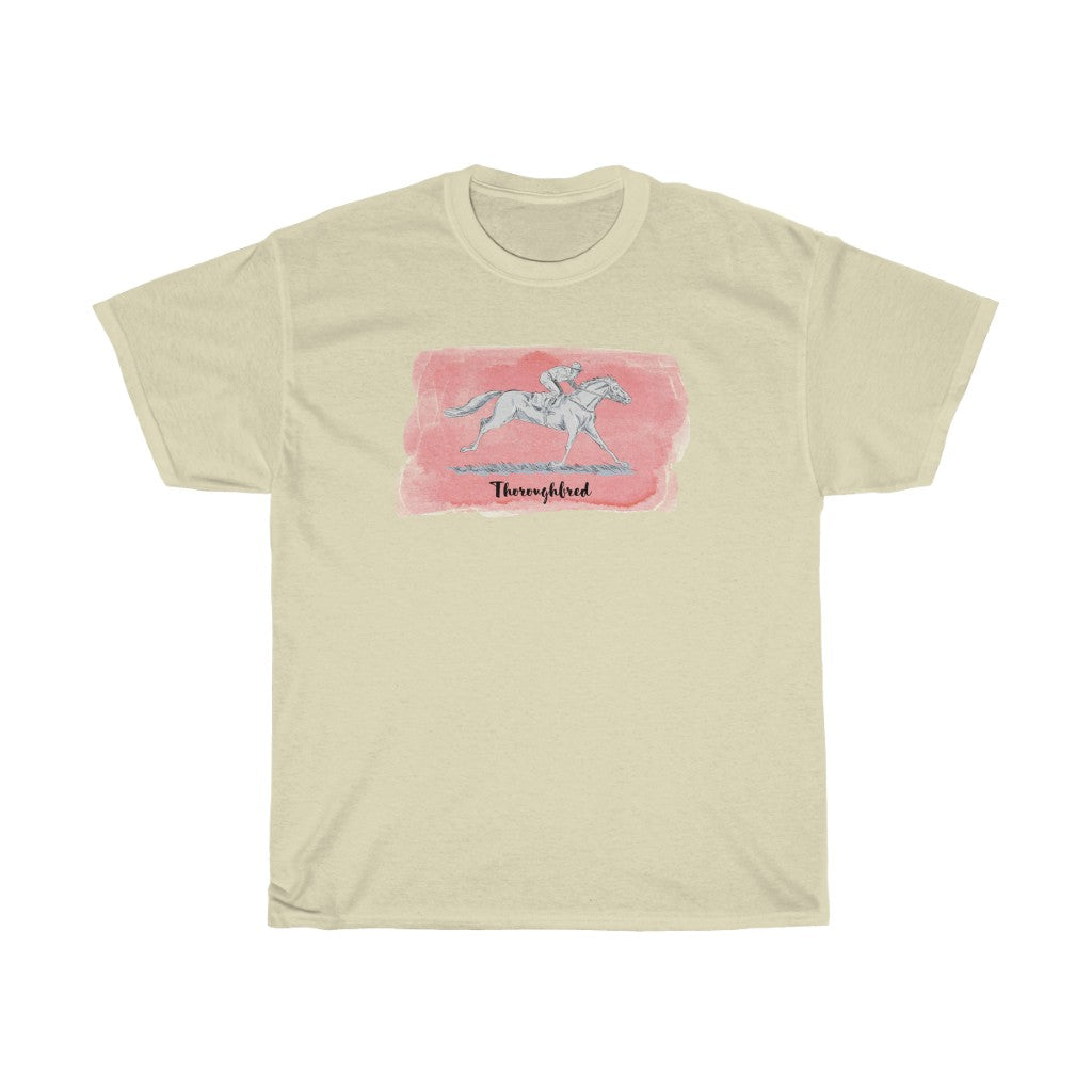 Vintage OTTB, Thoroughbred Racing Horse T-Shirt. Unisex Heavy Cotton Tee