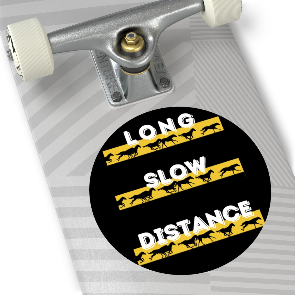 Long Slow Distance Endurance Round Vinyl Stickers