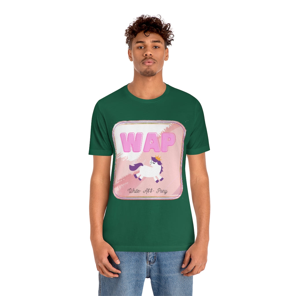 WAP- White Pony horse T-shirt. Unisex Jersey Short Sleeve Tee