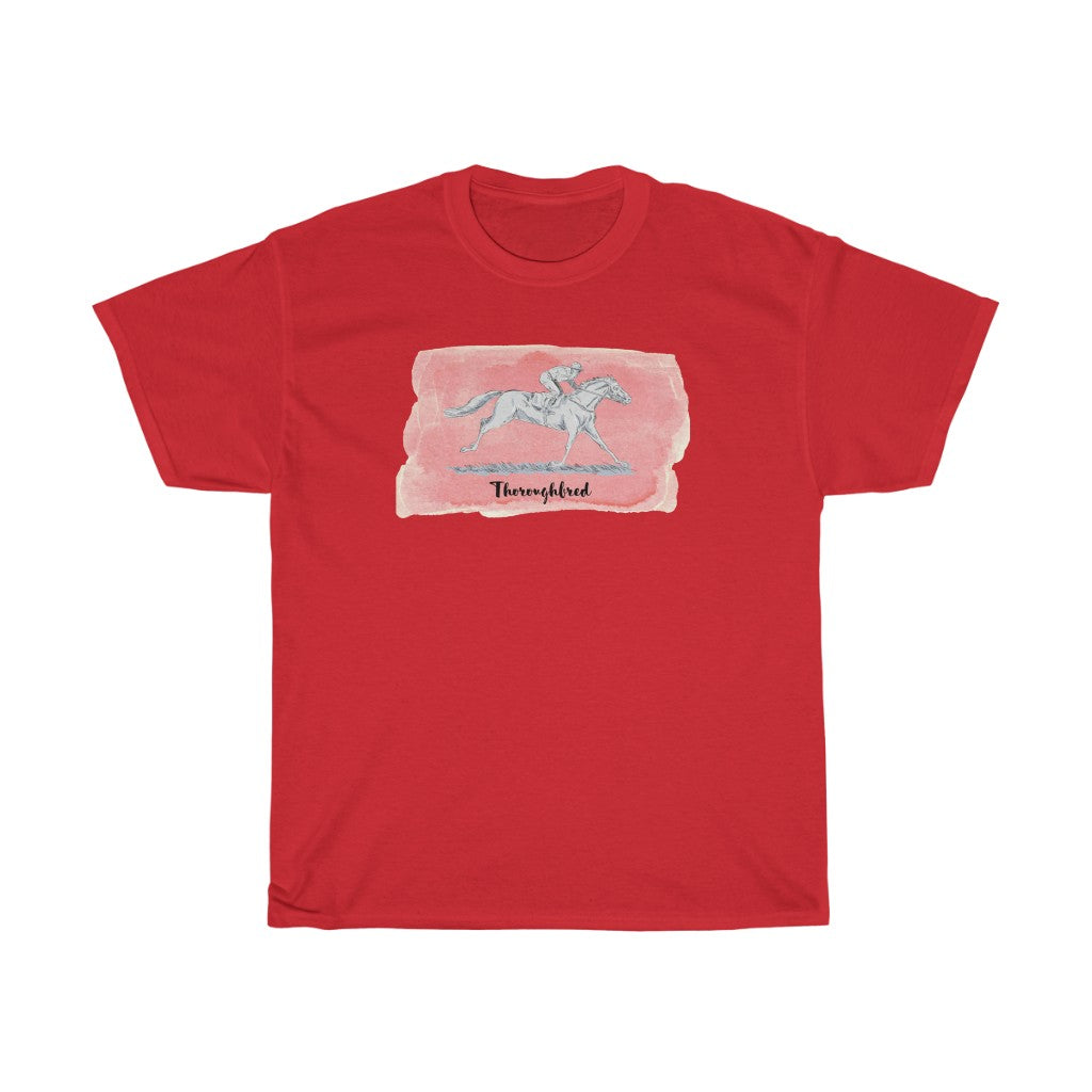 Vintage OTTB, Thoroughbred Racing Horse T-Shirt. Unisex Heavy Cotton Tee