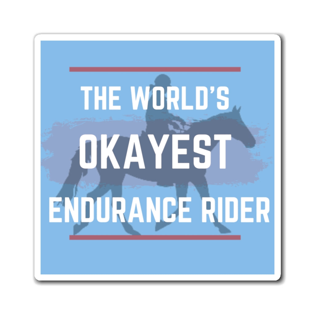 The Worlds Okayest Endurance Rider 6X6 Magnets