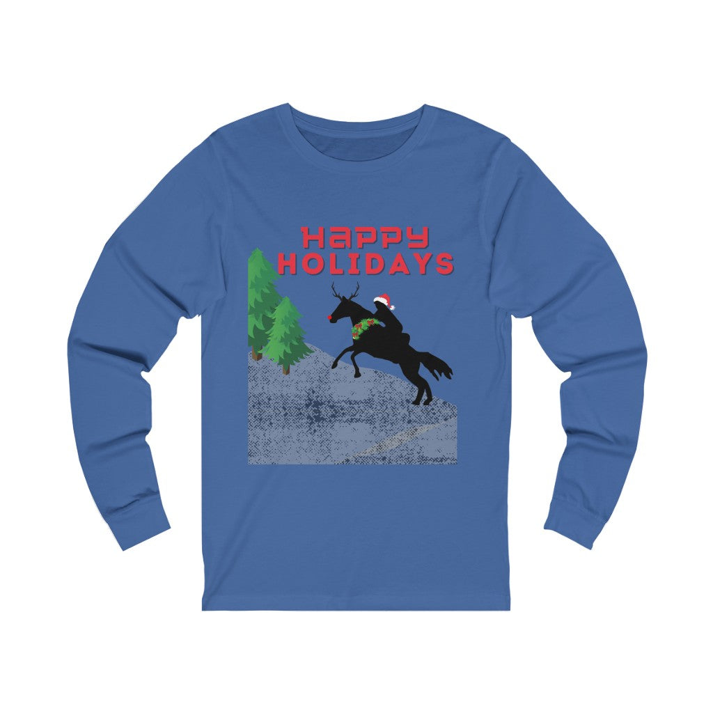 Happy Holidays Endurance Rider. Endurance Christmas Unisex Jersey Long Sleeve Tee