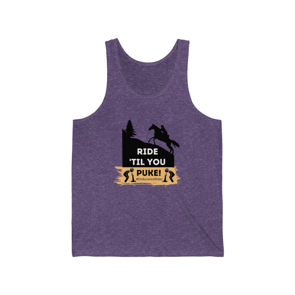 Ride Till You Puke! #EnduranceRider Unisex Jersey Tank